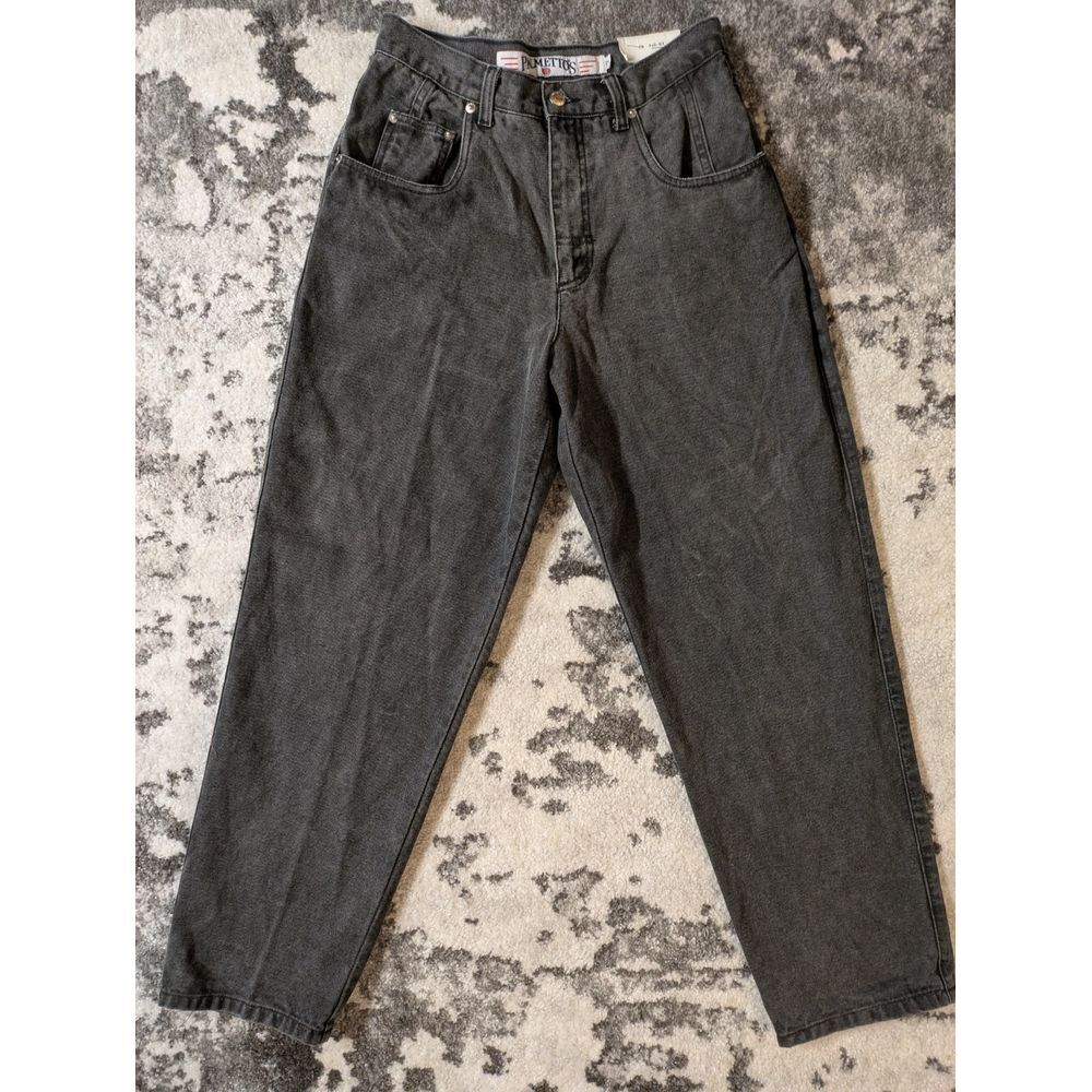 Vintage Palmettos High Rise Black Mom‎ Jeans Sz 7 Zip 80s 90s - Picture 1 of 10